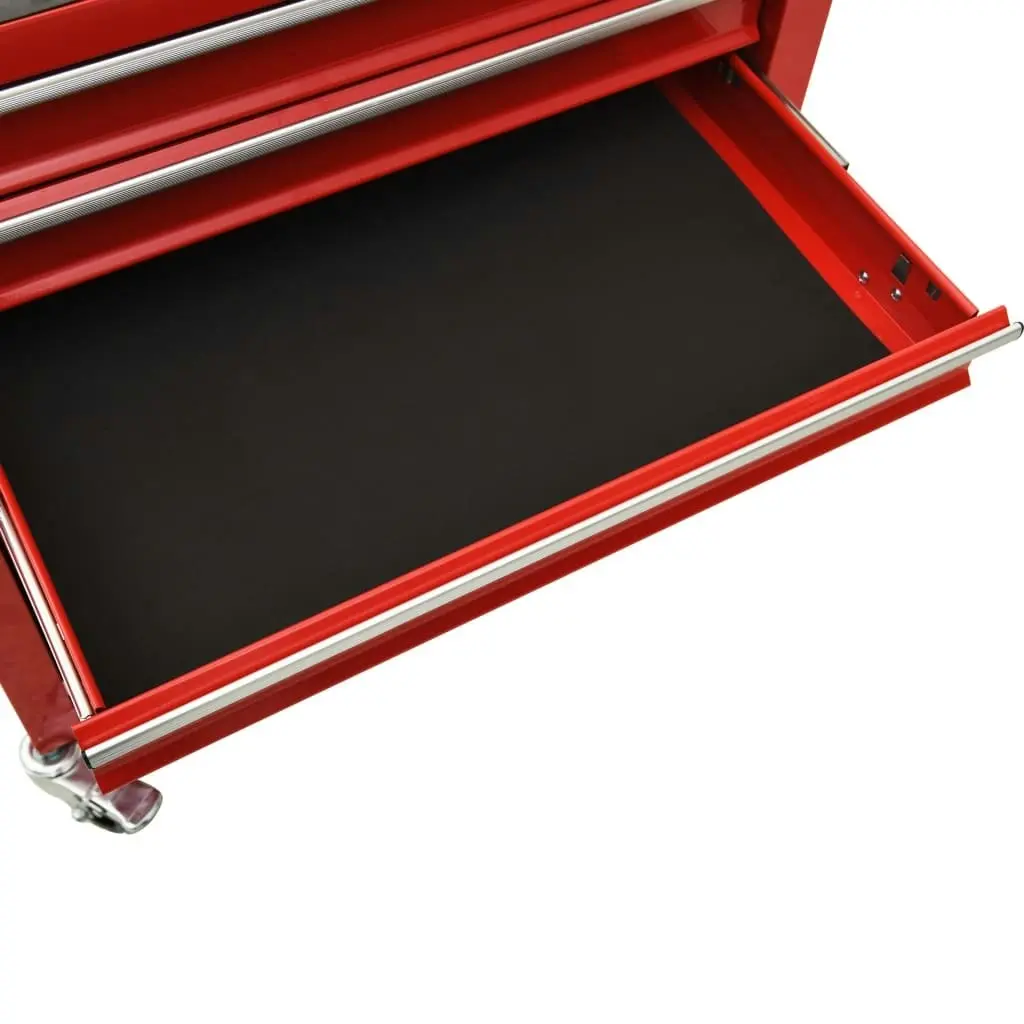 Tool Trolley with 4 Drawers Steel Red 147187