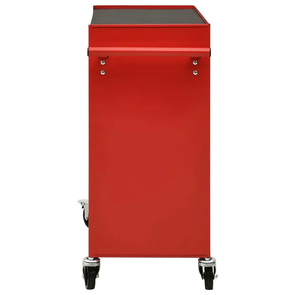 Tool Trolley with 4 Drawers Steel Red 147187