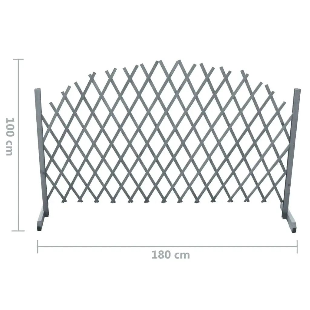 Trellis Fence Solid Firwood 1.8x1 m Grey 310036