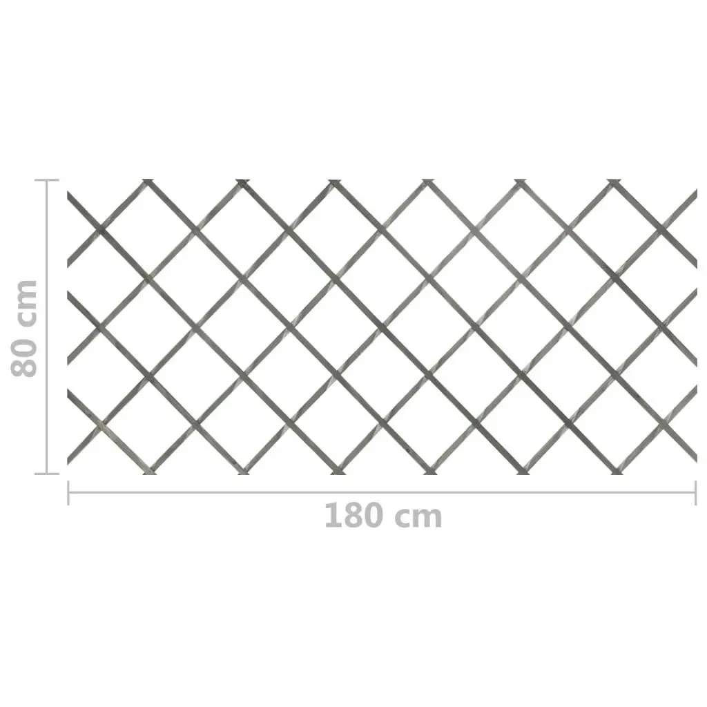 Trellis Fences 5 pcs Grey Solid Firwood 180x80 cm 316425