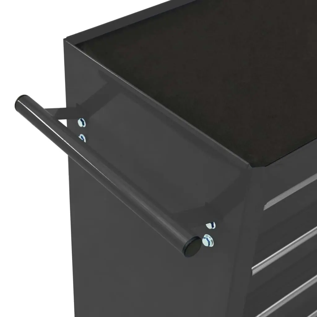 Tool Trolley with 5 Drawers Black 69x33x77 cm Steel 147183