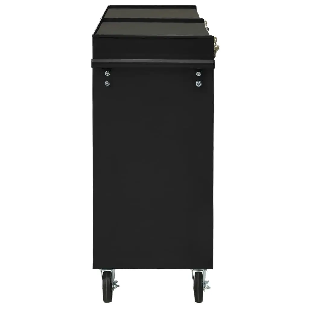 Tool Trolley with 5 Drawers Black 69x33x77 cm Steel 147183