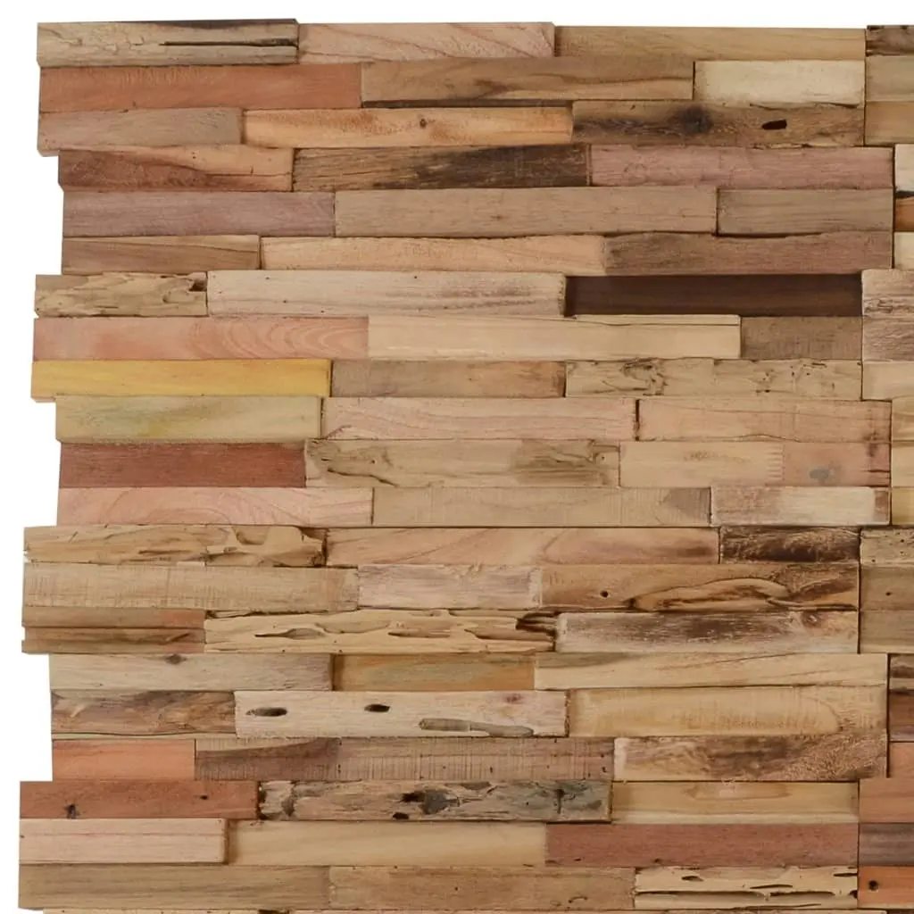 Wall Cladding Panels 10 pcs 1.03 mÂ² Recycled Teak Wood 326170