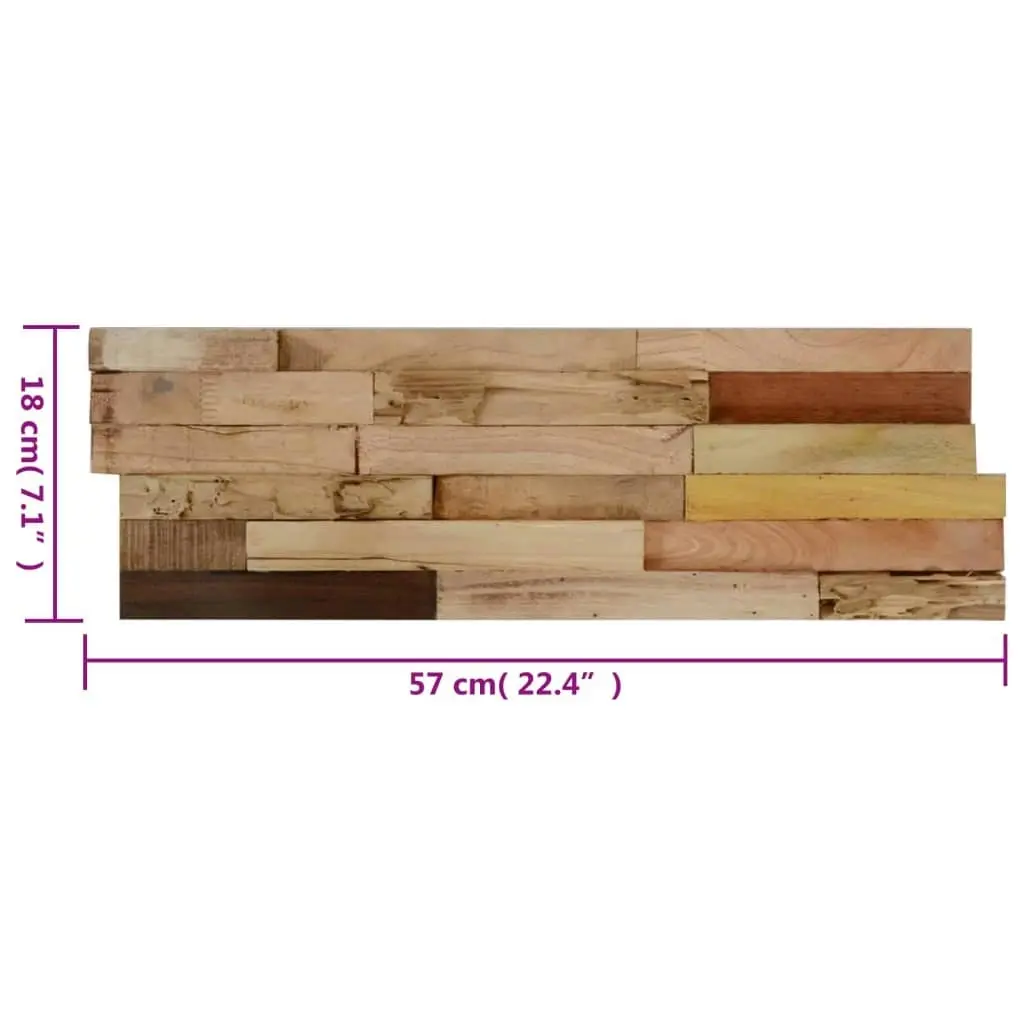 Wall Cladding Panels 10 pcs 1.03 mÂ² Recycled Teak Wood 326170