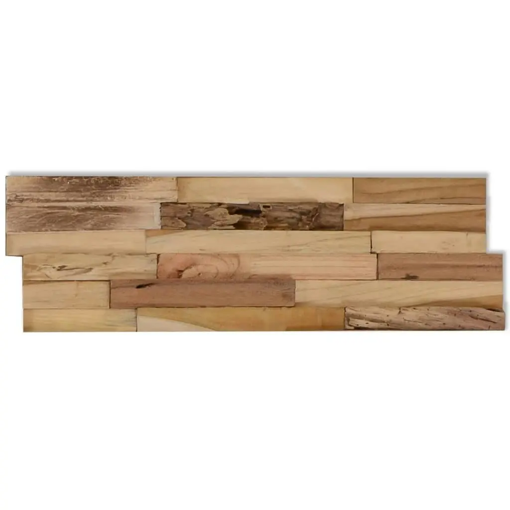 Wall Cladding Panels 10 pcs 1.03 mÂ² Recycled Teak Wood 326170