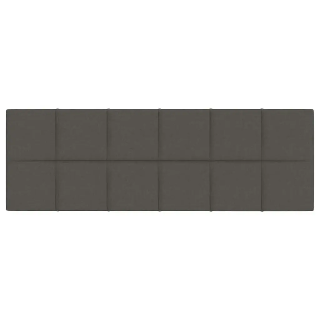 Wall Panels 12 pcs Dark Grey 90x30 cm Fabric 3.24 mÂ² 344116