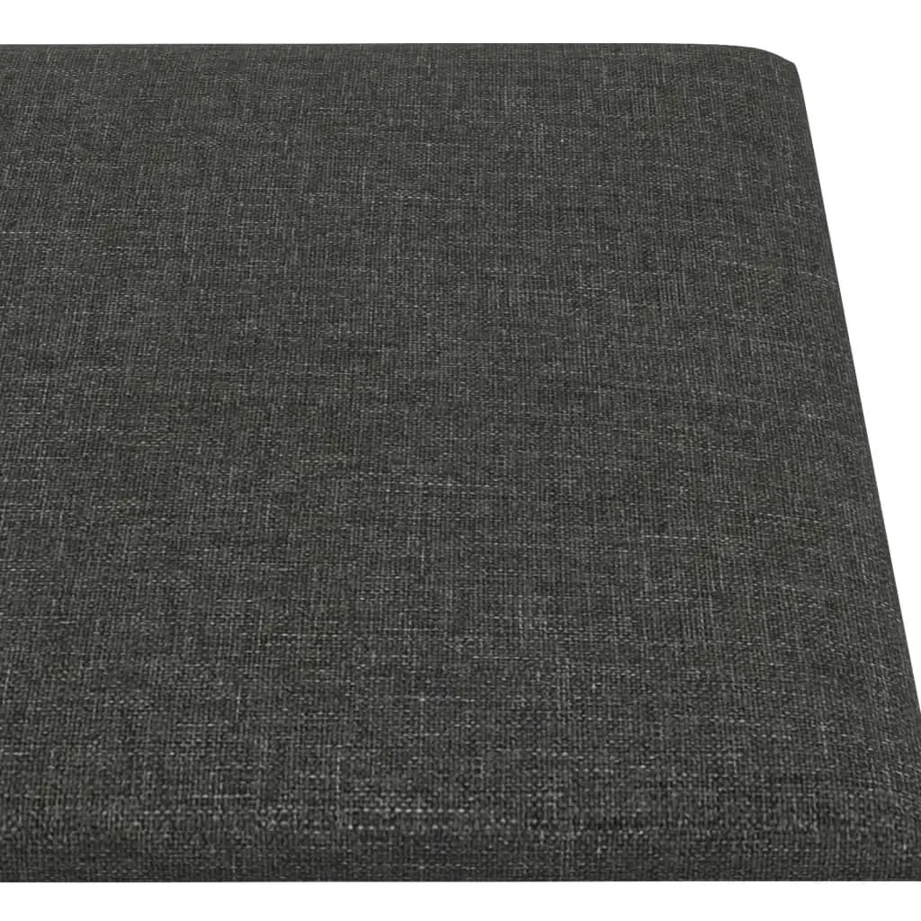 Wall Panels 12 pcs Dark Grey 90x15 cm Fabric 1.62 mÂ² 343874