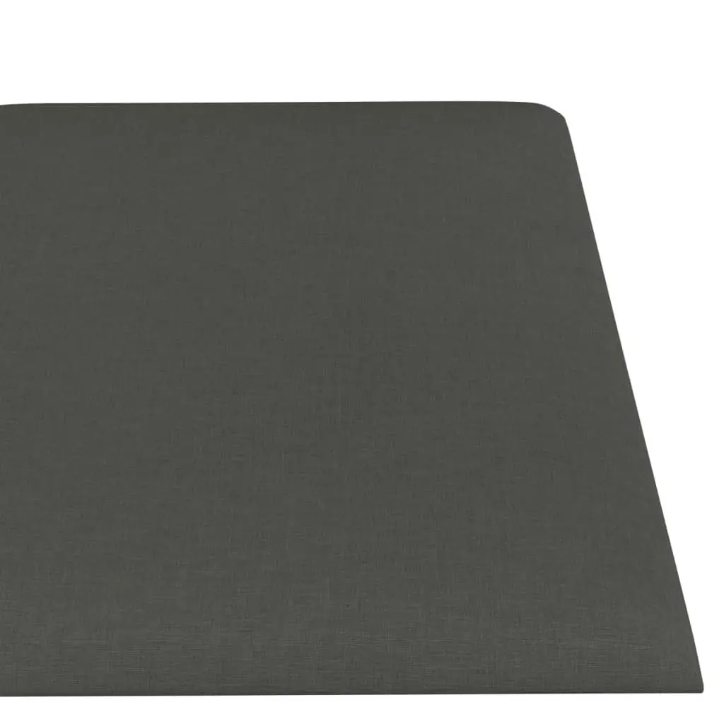 Wall Panels 12 pcs Dark Grey 30x15 cm Fabric 0.54 mÂ² 344011