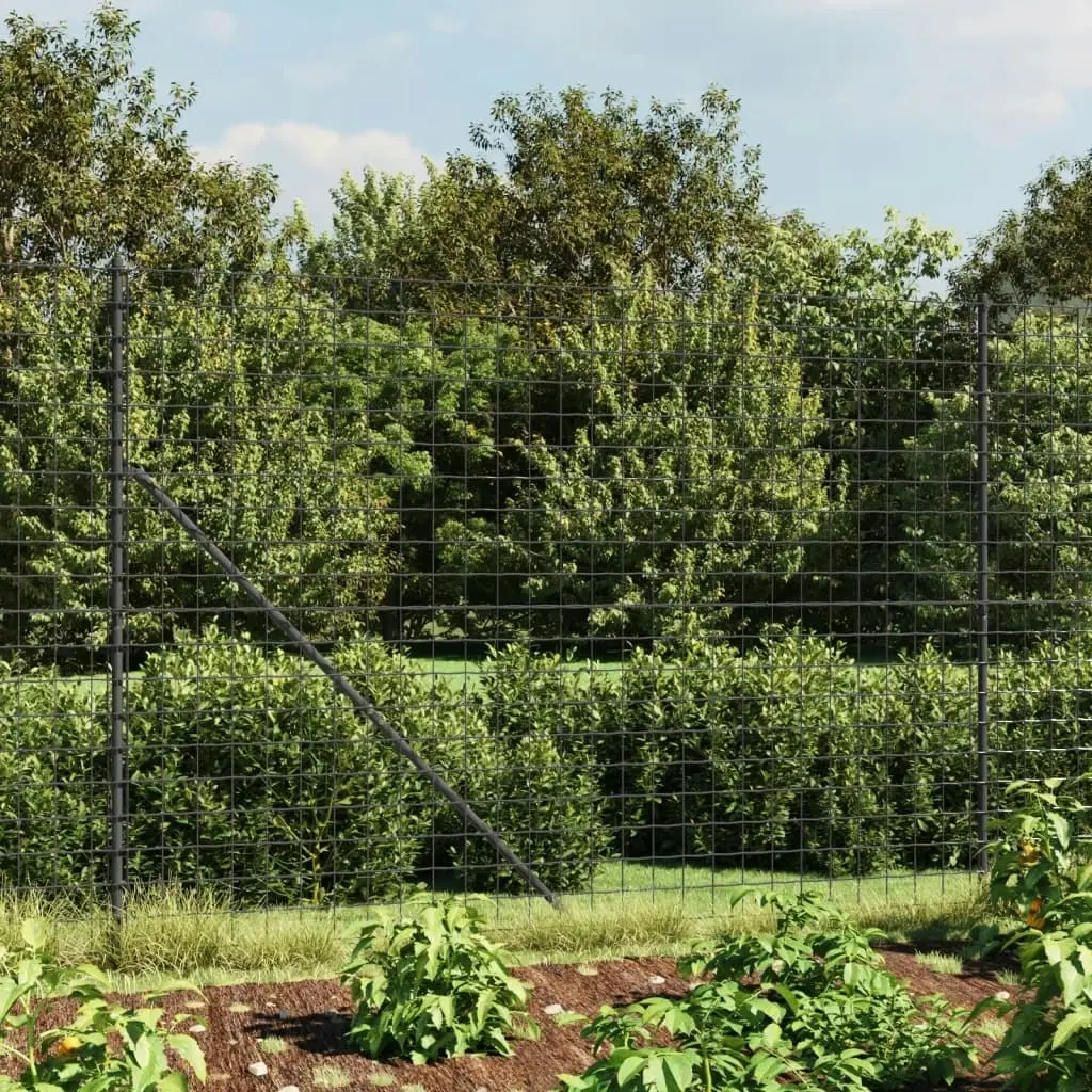 Wire Mesh Fence Anthracite 1.4x10 m Galvanised Steel 154227