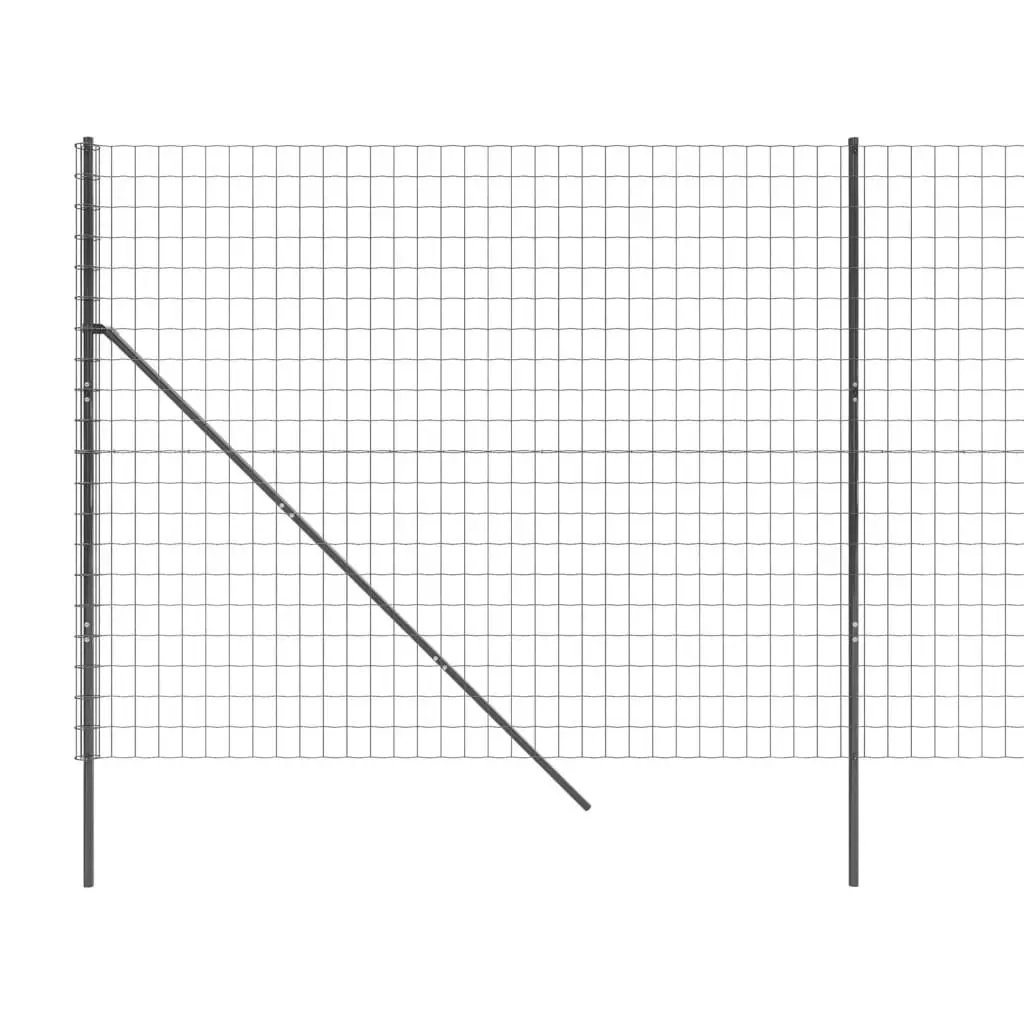 Wire Mesh Fence Anthracite 1.4x25 m Galvanised Steel 154219