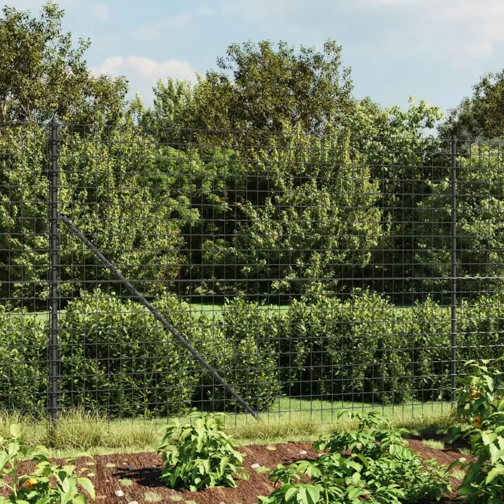 Wire Mesh Fence Anthracite 1.4x25 m Galvanised Steel 154219