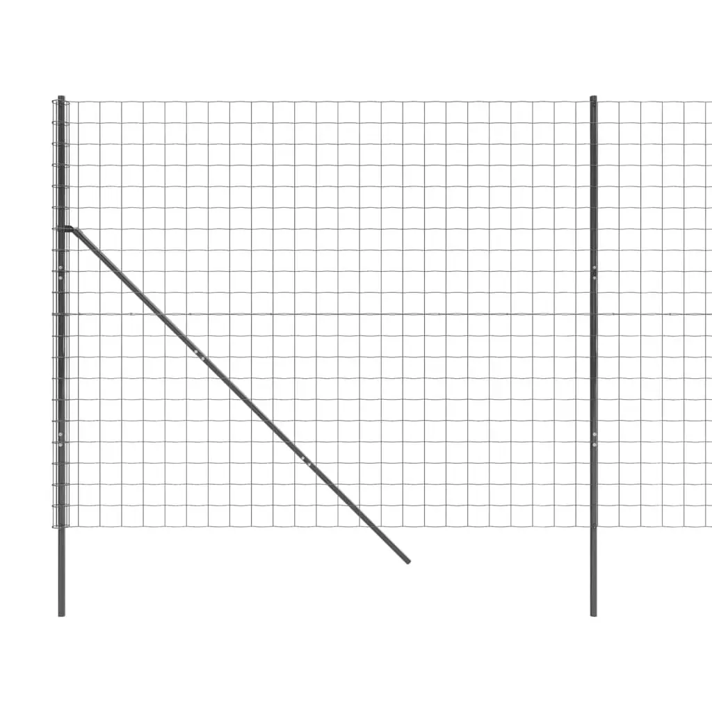 Wire Mesh Fence Anthracite 1.8x25 m Galvanised Steel 154237