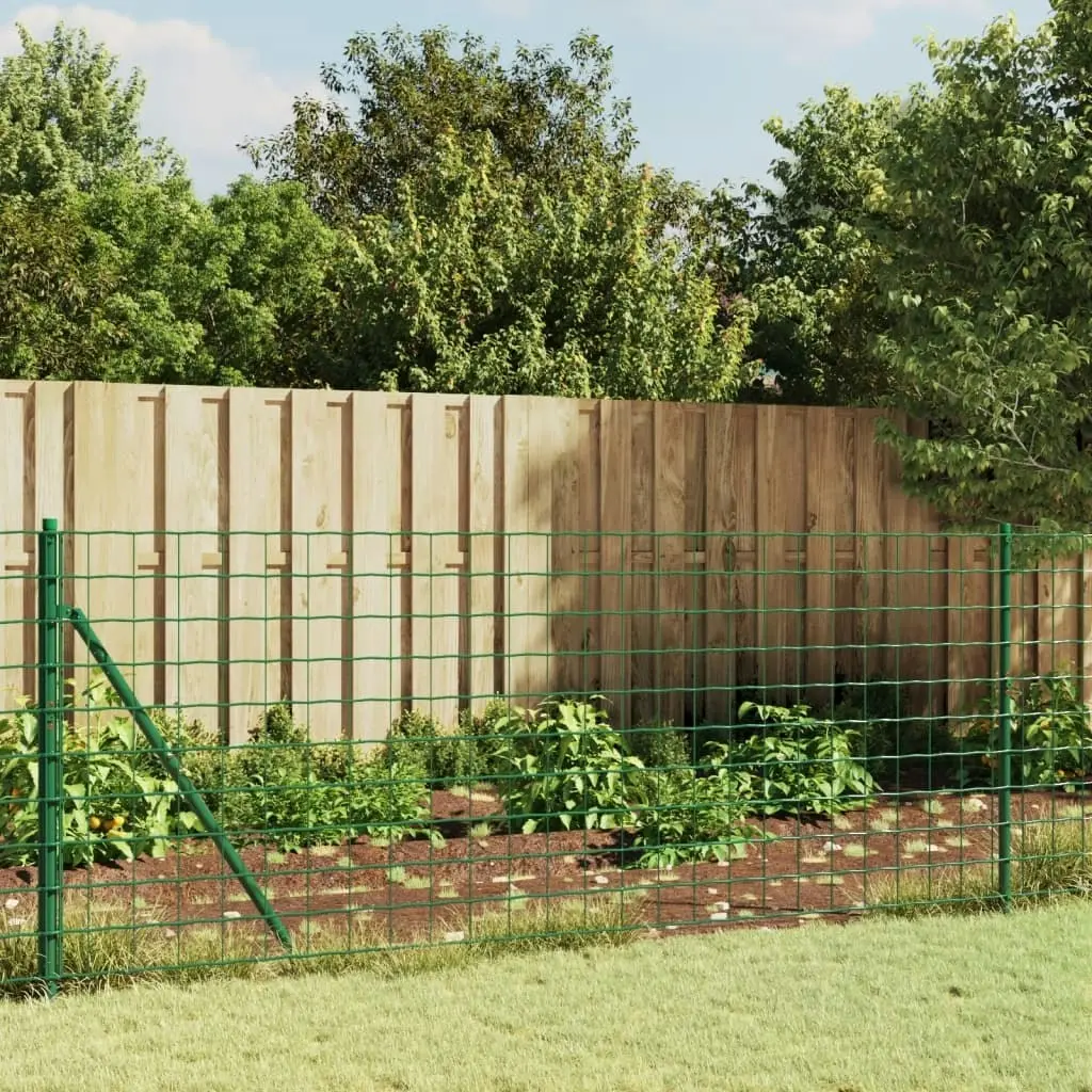 Wire Mesh Fence Green 1.1x10 m Galvanised Steel 154082