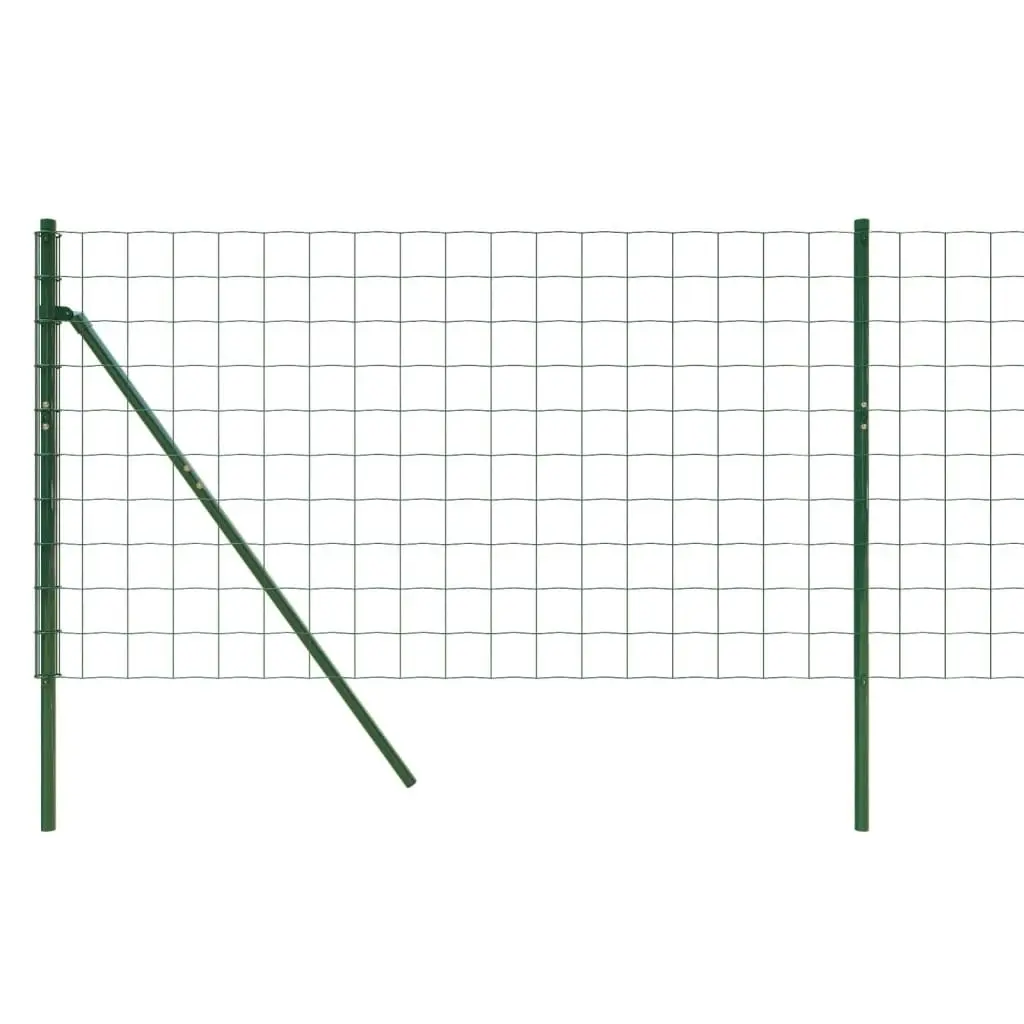 Wire Mesh Fence Green 1.1x10 m Galvanised Steel 154082