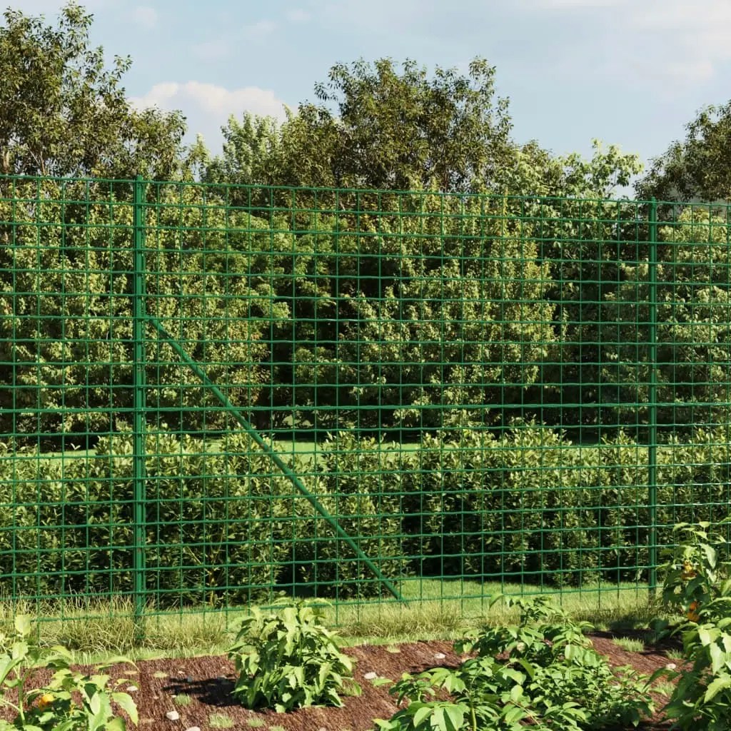 Wire Mesh Fence Green 1.4x10 m Galvanised Steel 154083