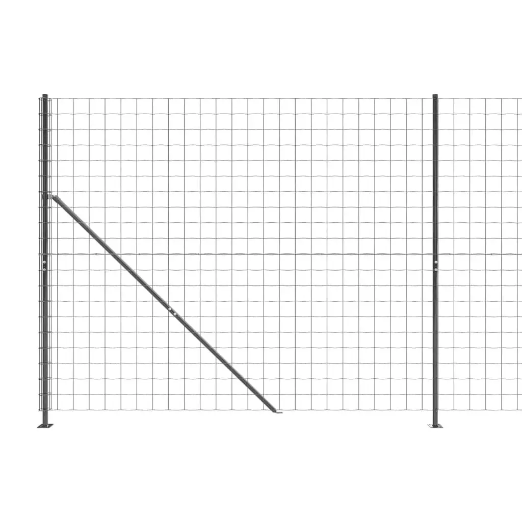 Wire Mesh Fence with Flange Anthracite 1.4x25 m 154331