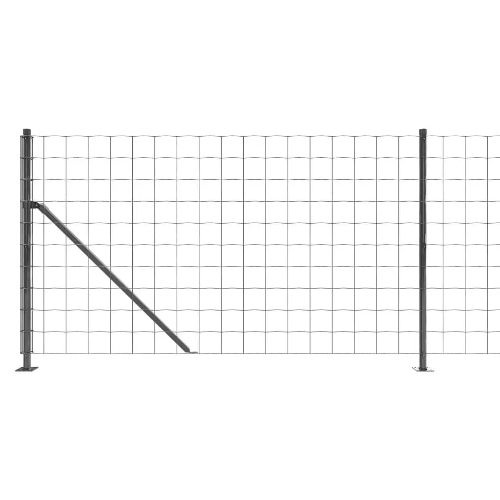 Wire Mesh Fence with Flange Anthracite 1x25 m 154329