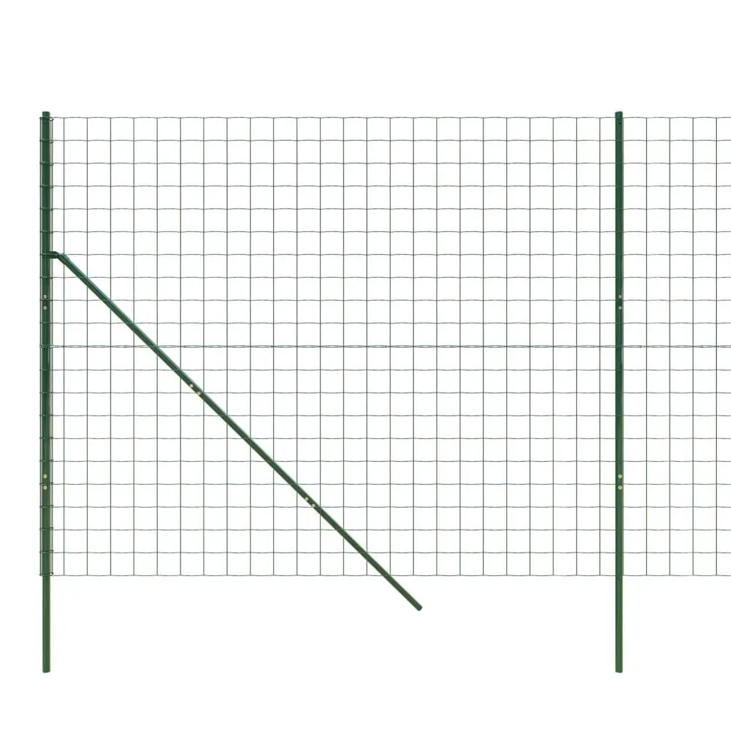 Wire Mesh Fence Green 1.8x10 m Galvanised Steel 154085