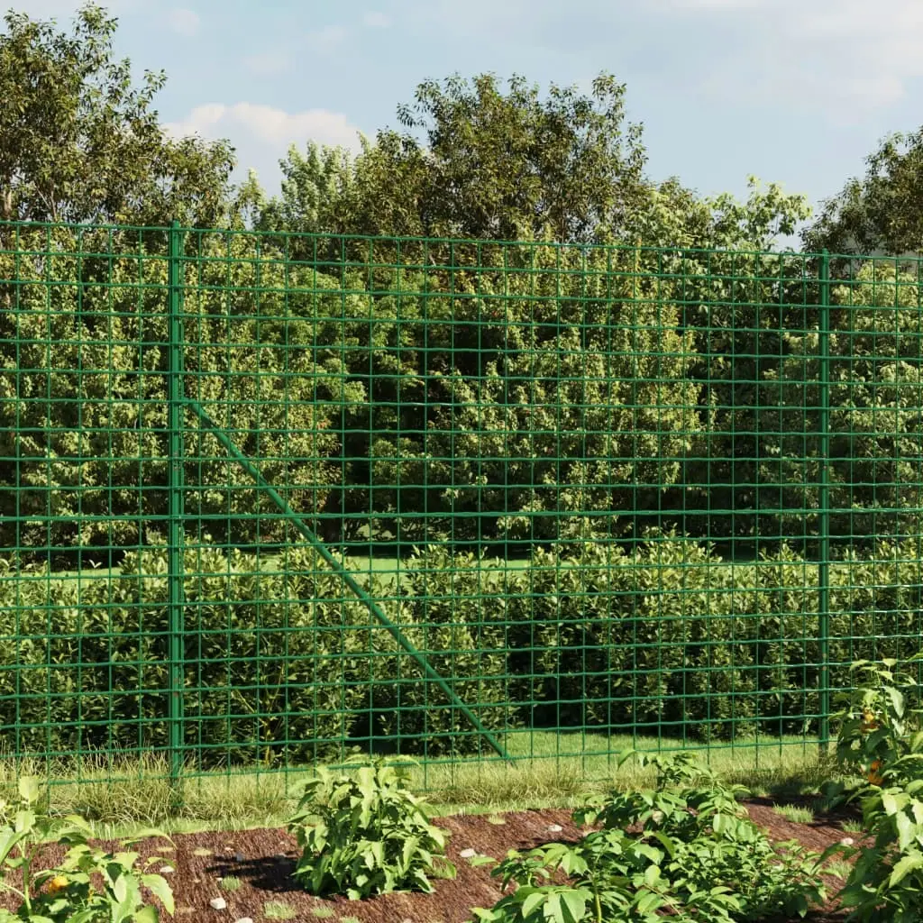 Wire Mesh Fence with Spike Anchors Green 1.4x25 m 154139