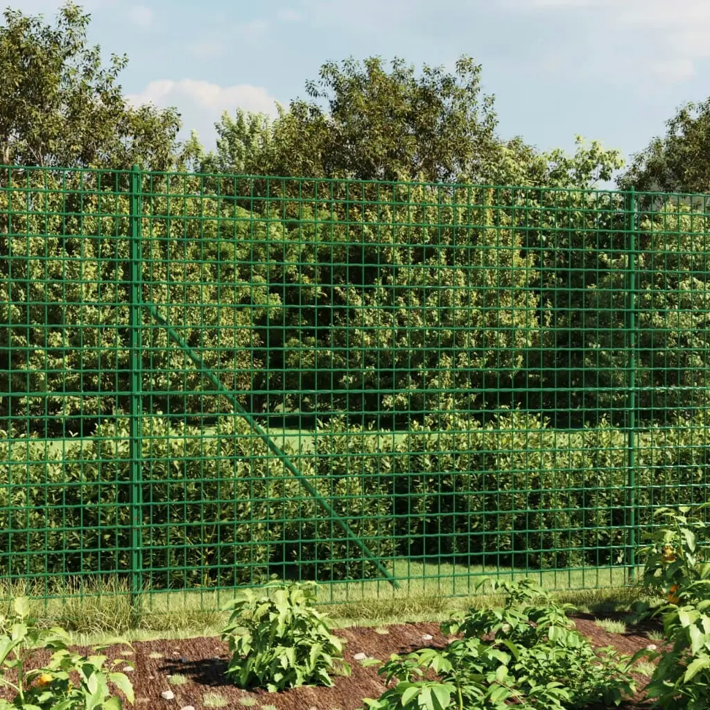 Wire Mesh Fence with Spike Anchors Green 1.4x25 m 154123