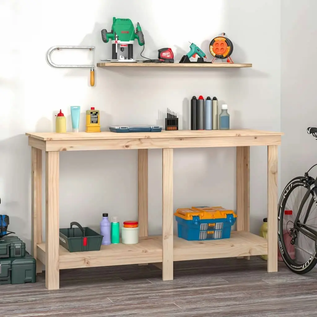 Work Bench 140x50x80 cm Solid Wood Pine 822506