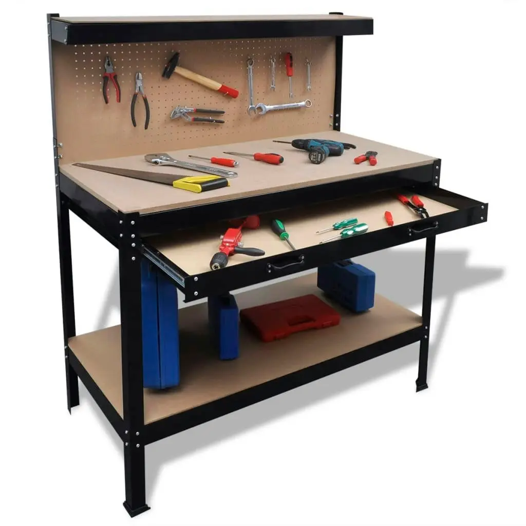 Workbench with Pegboard and Drawer 141769