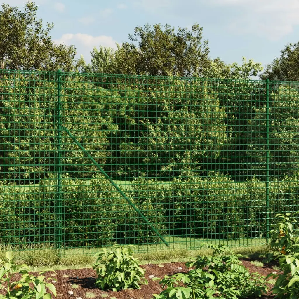 Wire Mesh Fence with Spike Anchors Green 1.6x25 m 154108