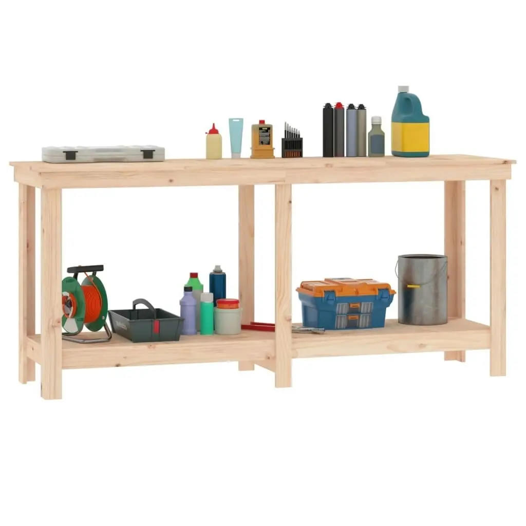 Work Bench 180x50x80 cm Solid Wood Pine 822511