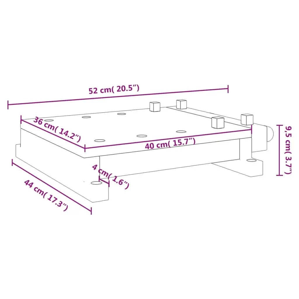 Workbench Tabletop with Vice 52x44x9.5 cm Solid Wood Acacia 353786