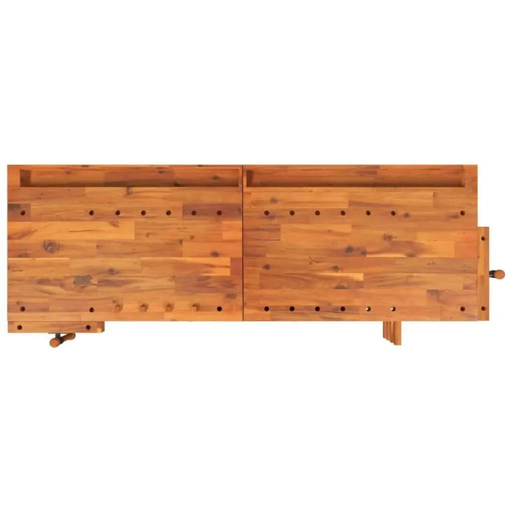 Workbench with Drawers and Vices 192x62x83 cm Solid Wood Acacia 153325