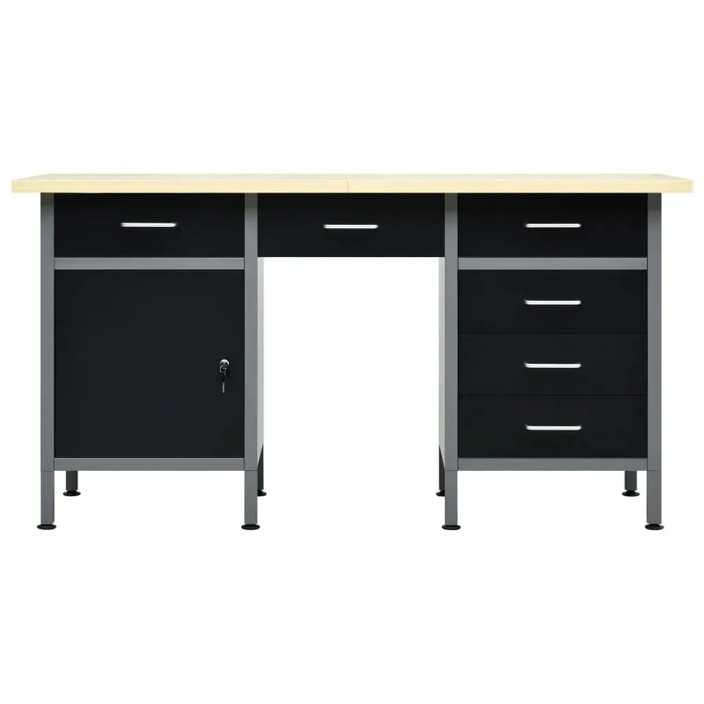 Workbench Black 160x60x85 cm Steel 145347