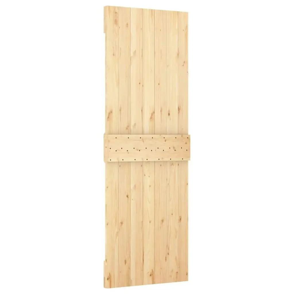 Sliding Door with Hardware Set 70x210 cm Solid Wood Pine 3203211