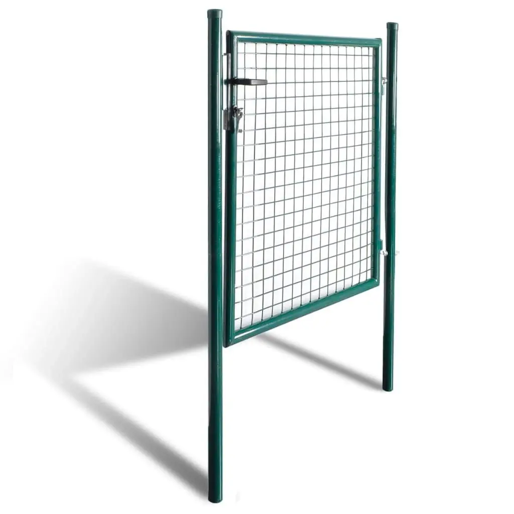 Single Door Fence Gate Powder-Coated Steel 142030