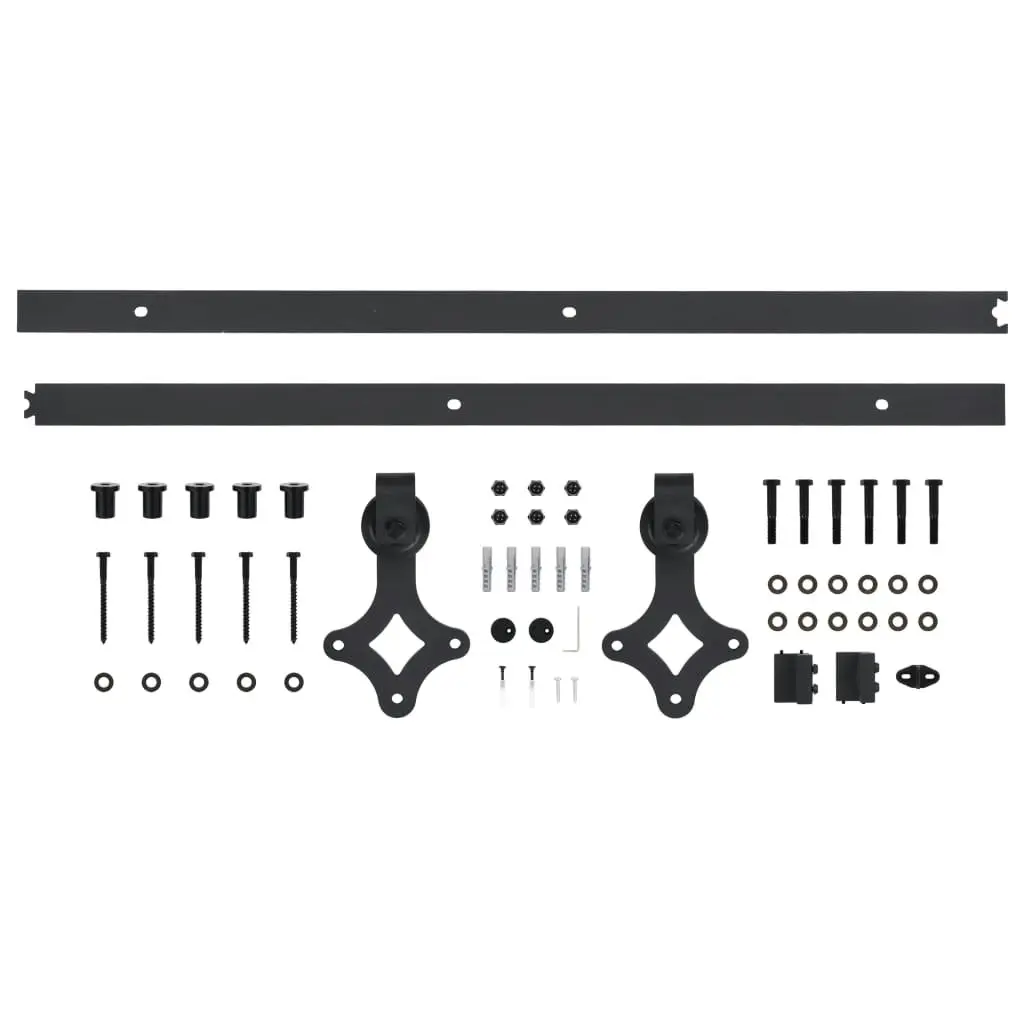 Sliding Door SKIEN Hardware Kit 183 cm Steel Black 145260