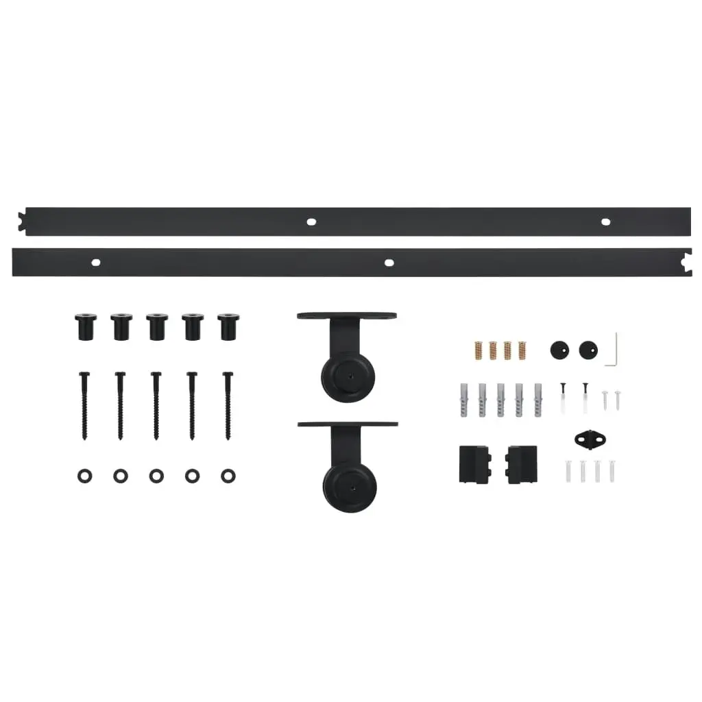 Sliding Door with Hardware Set ESG Glass&Aluminium 90x205 cm 3081946