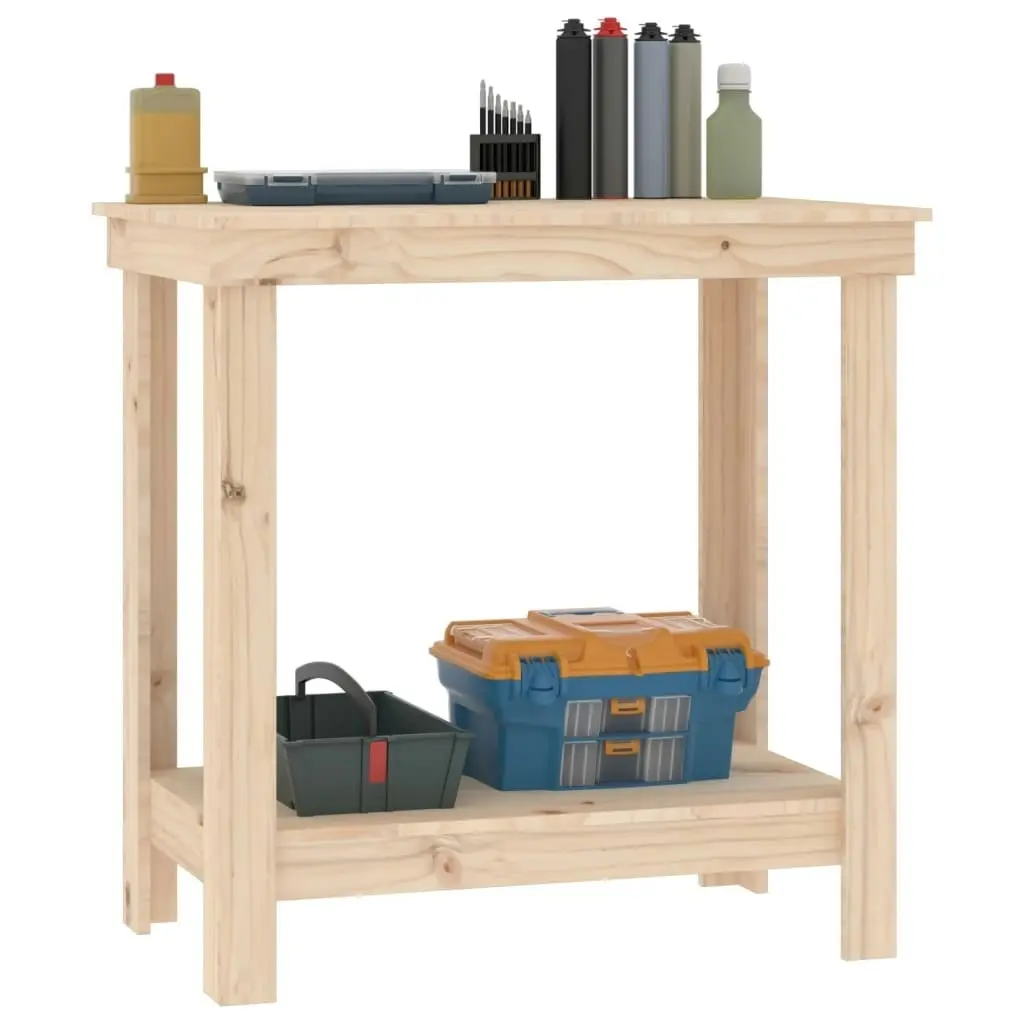 Work Bench 80x50x80 cm Solid Wood Pine 822496