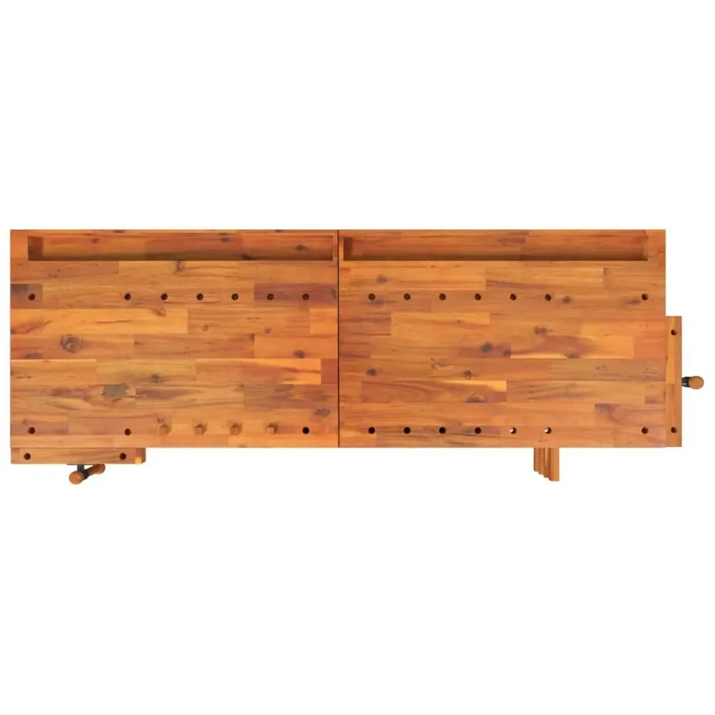 Workbench with Drawers and Vices 192x62x83 cm Solid Wood Acacia 153326