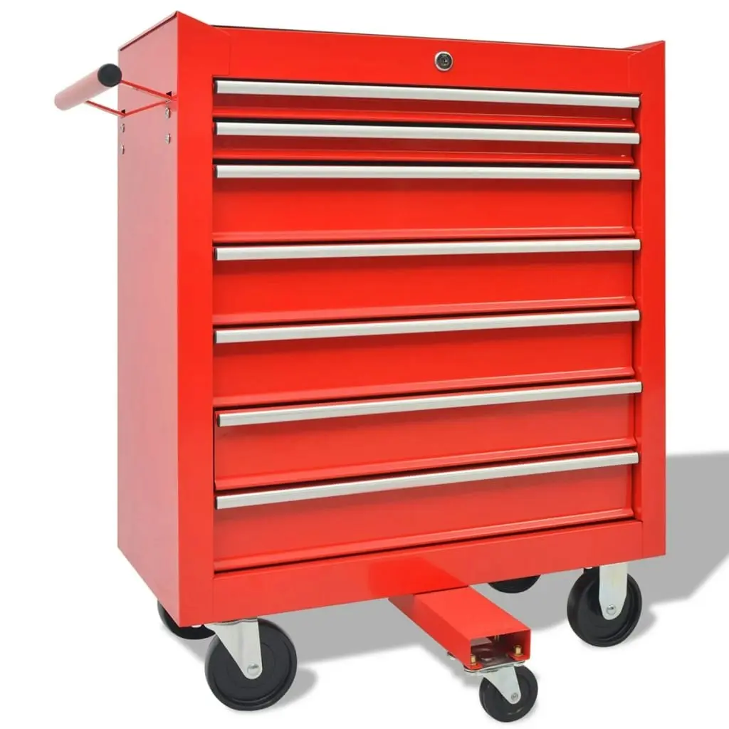 Workshop Tool Trolley with 1125 Tools Steel Red 142248