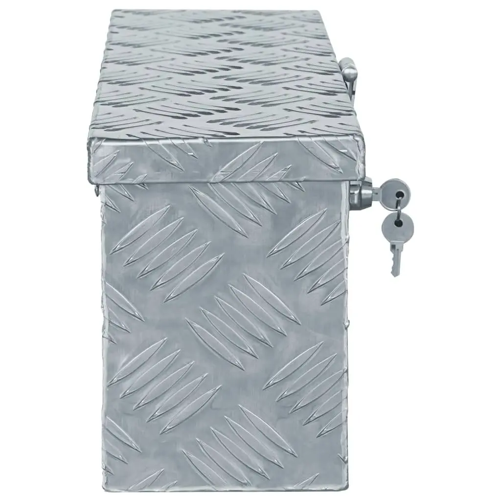 Aluminium Box 48.5x14x20 cm Silver 142935