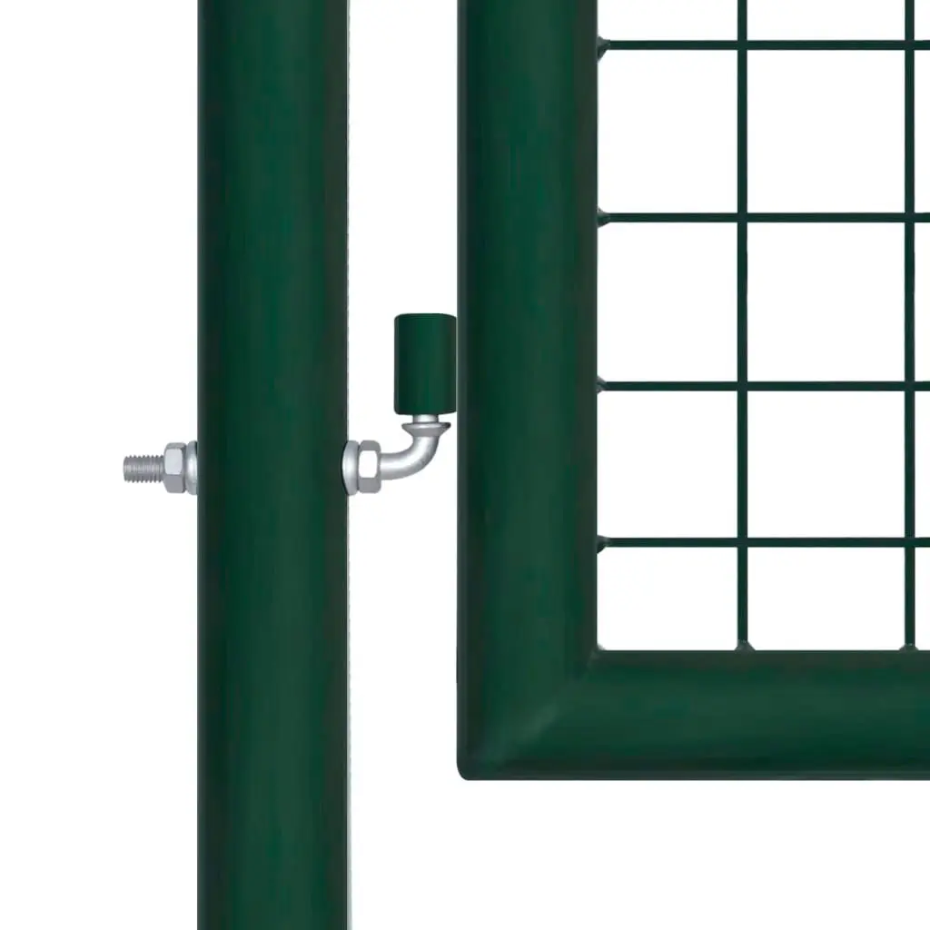 Fence Gate Steel 100x75 cm Green 145732