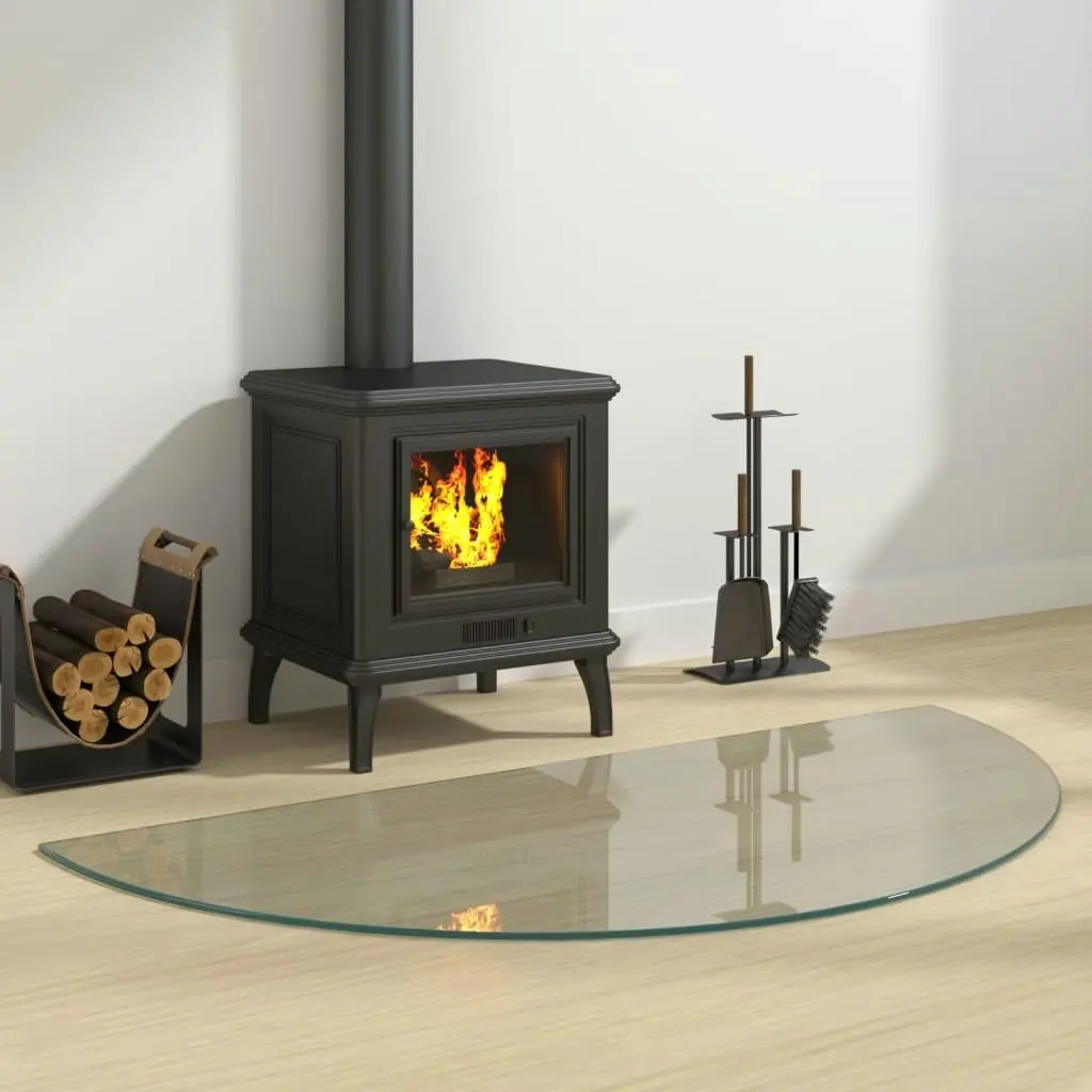 Fireplace Glass Plate Half Round 1200x600 mm 324120