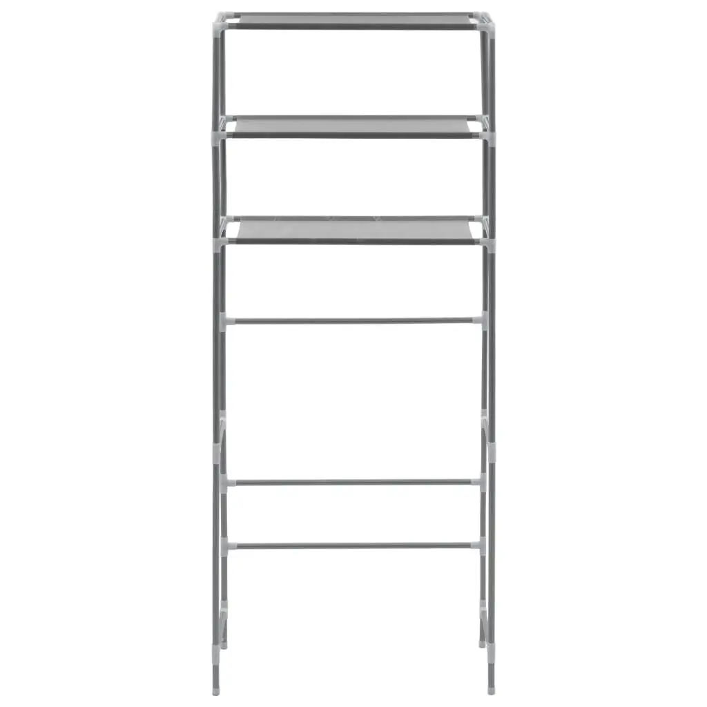 3-Tier Storage Rack over Laundry Machine Silver 69x28x169 cm 282465