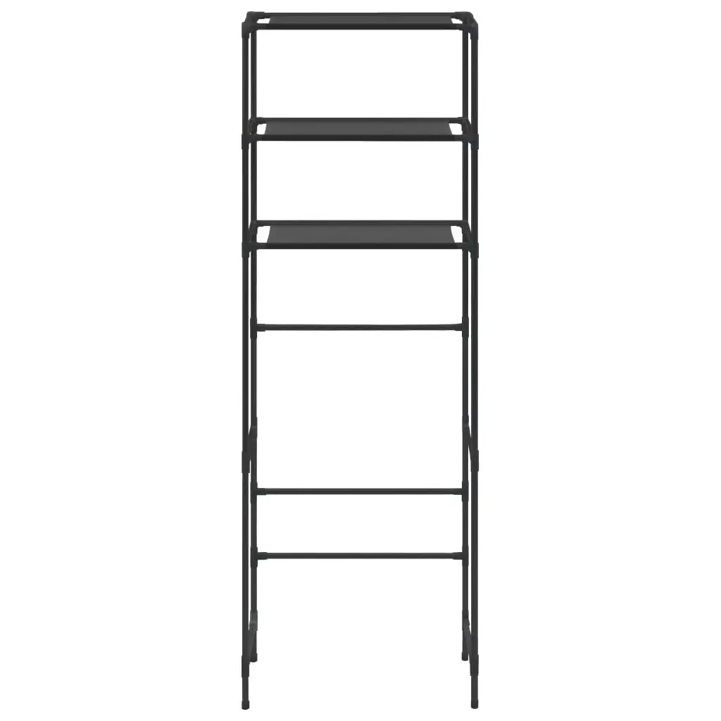 3-Tier Storage Rack over Toilet Black 53x28x169 cm 288329