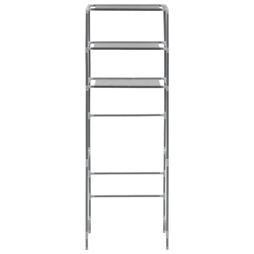 3-Tier Storage Rack over Toilet Silver 53x28x169 cm 282464