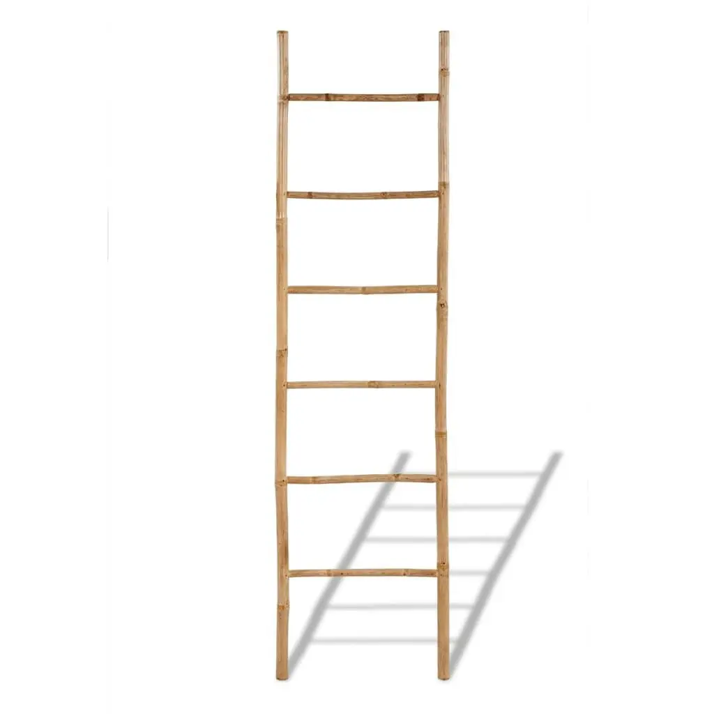 Bamboo Towel Ladder with 6 Rungs 41496