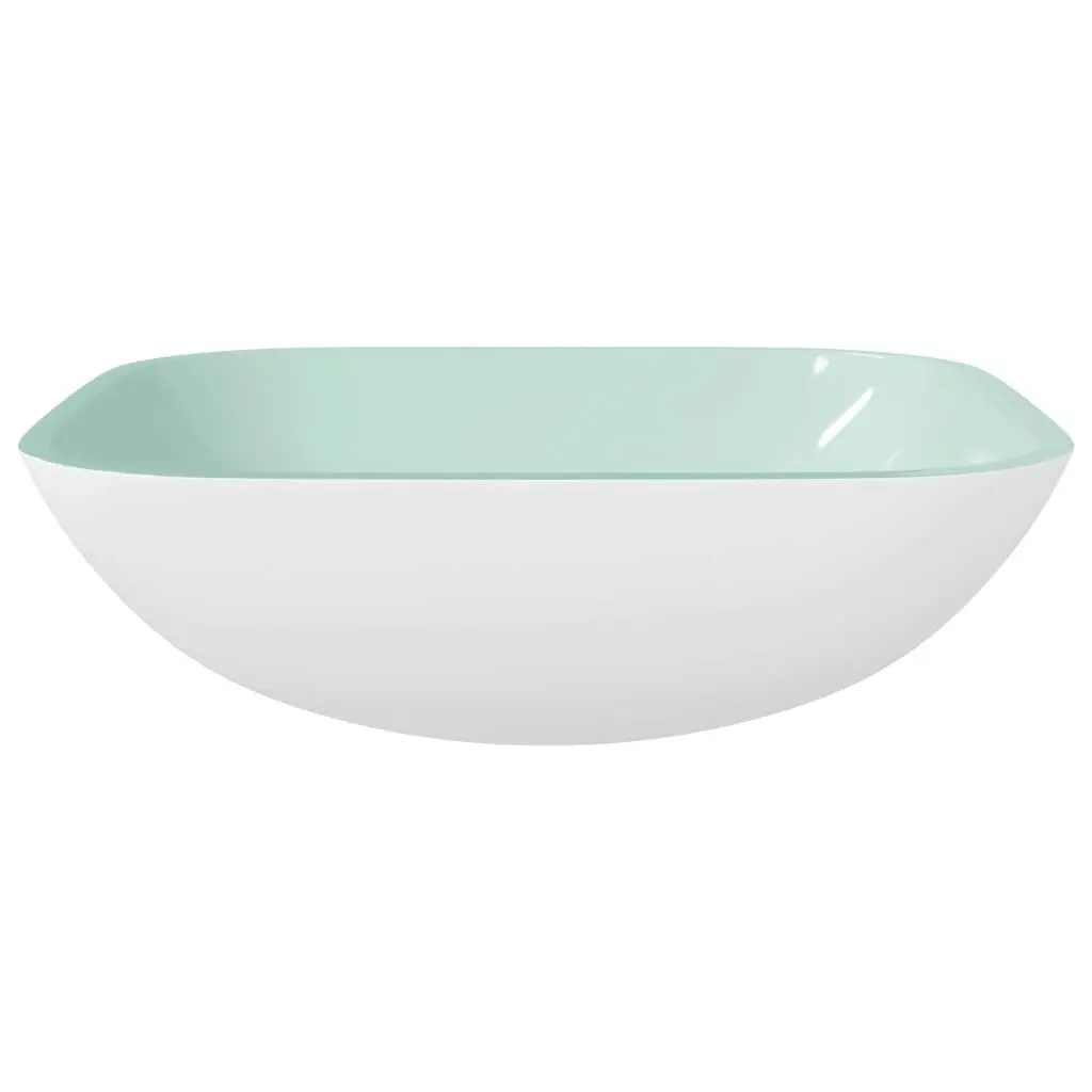 Basin Glass 42x42x14 cm White 345254