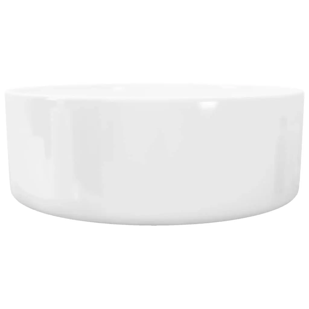 Basin Round Ceramic White 40x15 cm 142342