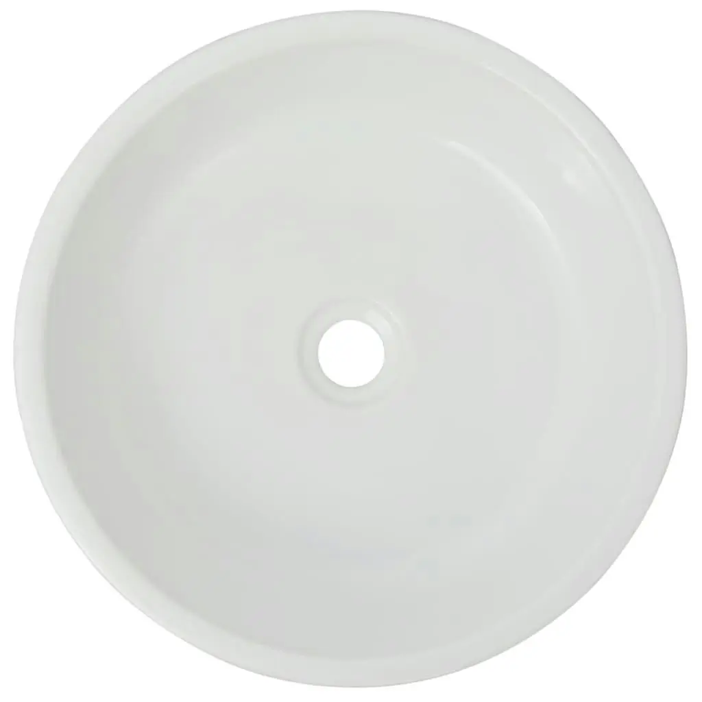 Basin Round Ceramic White 42x12 cm 142341