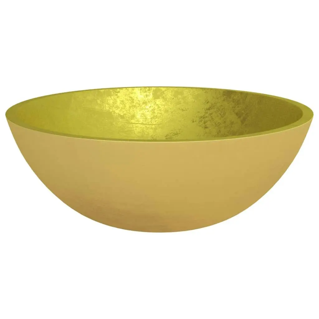 Basin Glass 50x37x14 cm Gold 345261