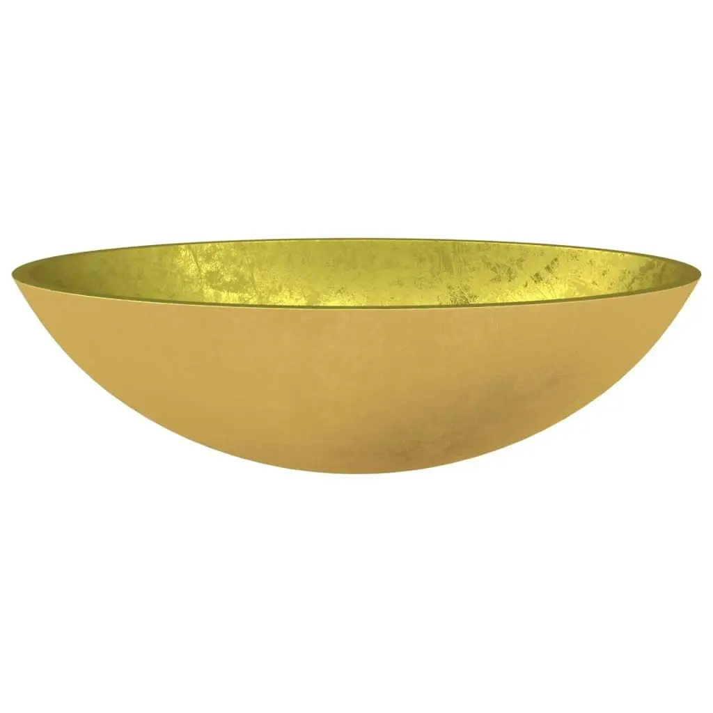 Basin Glass 50x37x14 cm Gold 345261